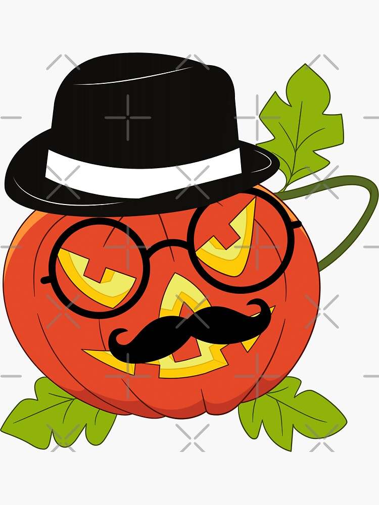 Pumpkin Uncle Of The Patch Funny Sticker Beautiful And Refined Glossy Pumpkin Patch Stickers  #1