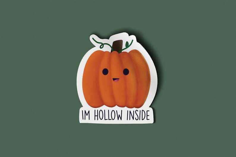 IM Hollow Inside Pumpkin Sticker Beautiful And Refined Glossy Cute Pumpkin Stickers  