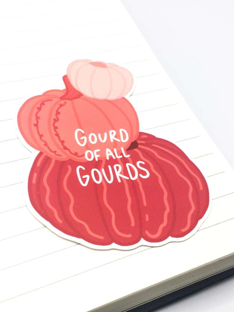 Gourd Of All Gourds Fall Pumpkin Sticker Beautiful And Refined Glossy Pink Pumpkin Stickers  