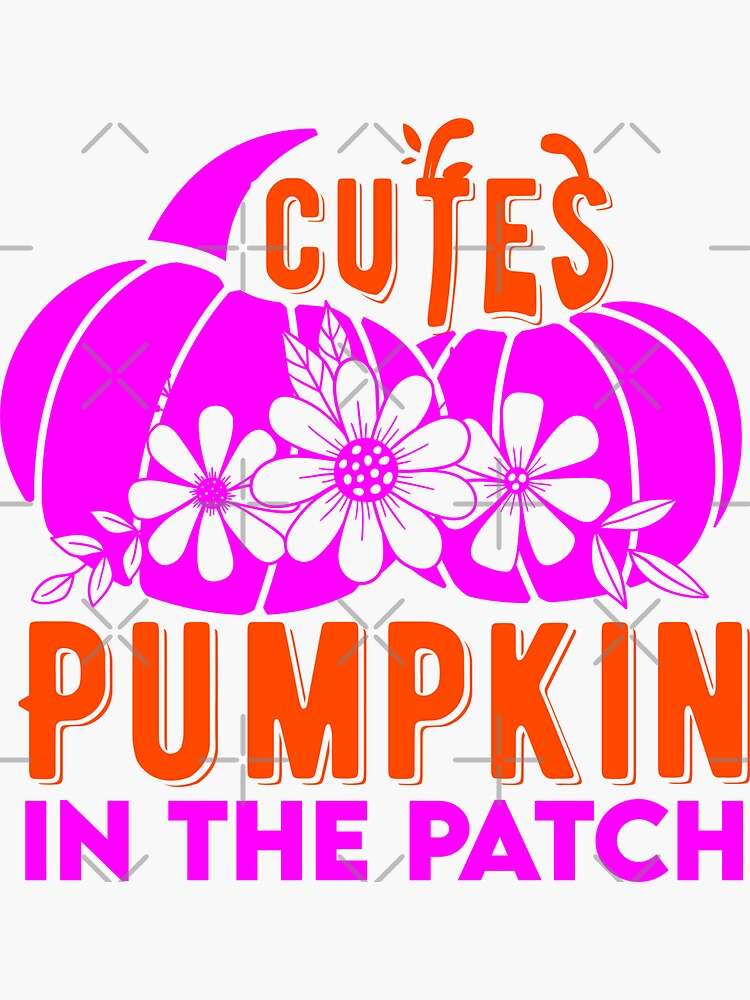 In The Patch Cutest Pumpkin Pink Sticker Beautiful And Refined Glossy Pumpkin Patch Stickers   