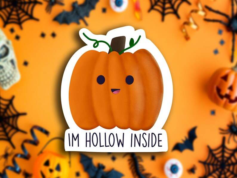 IM Hollow Inside Pumpkin Sticker Beautiful And Refined Glossy Cute Pumpkin Stickers   