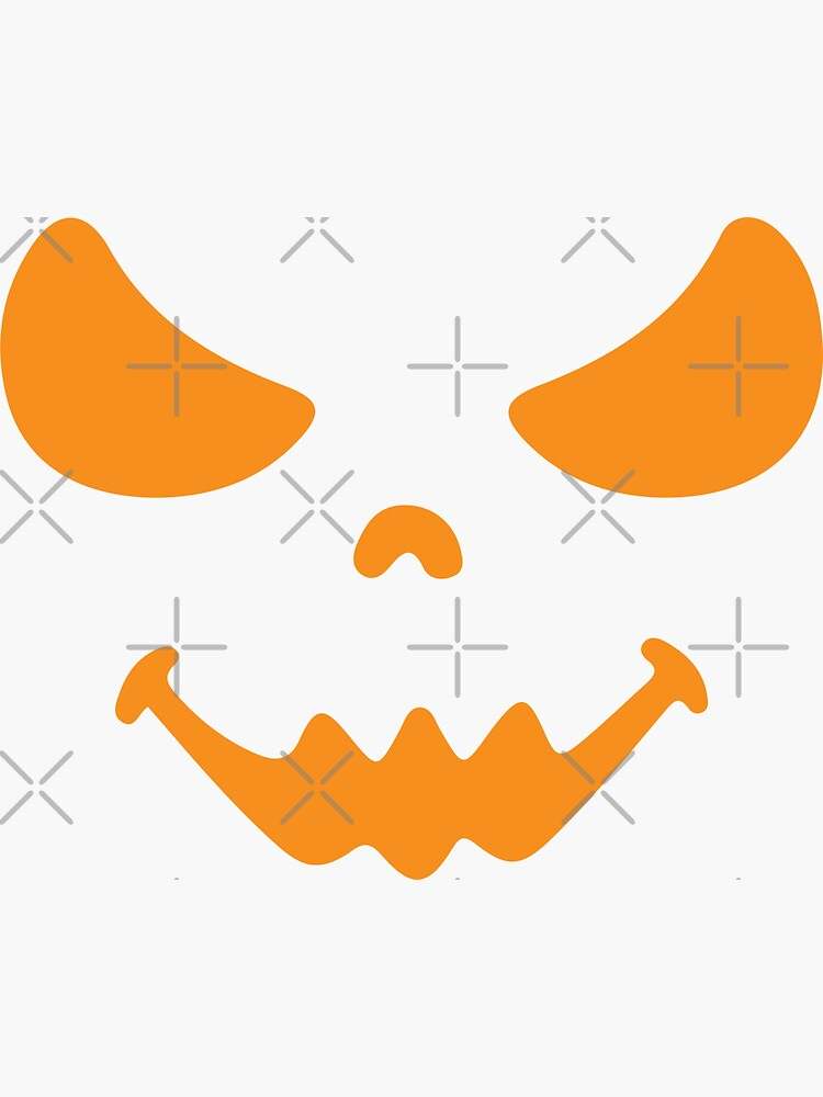 Halloween Evil Pumpkin Head Beautiful And Refined Glossy Pumpkin Face Stickers  #1
