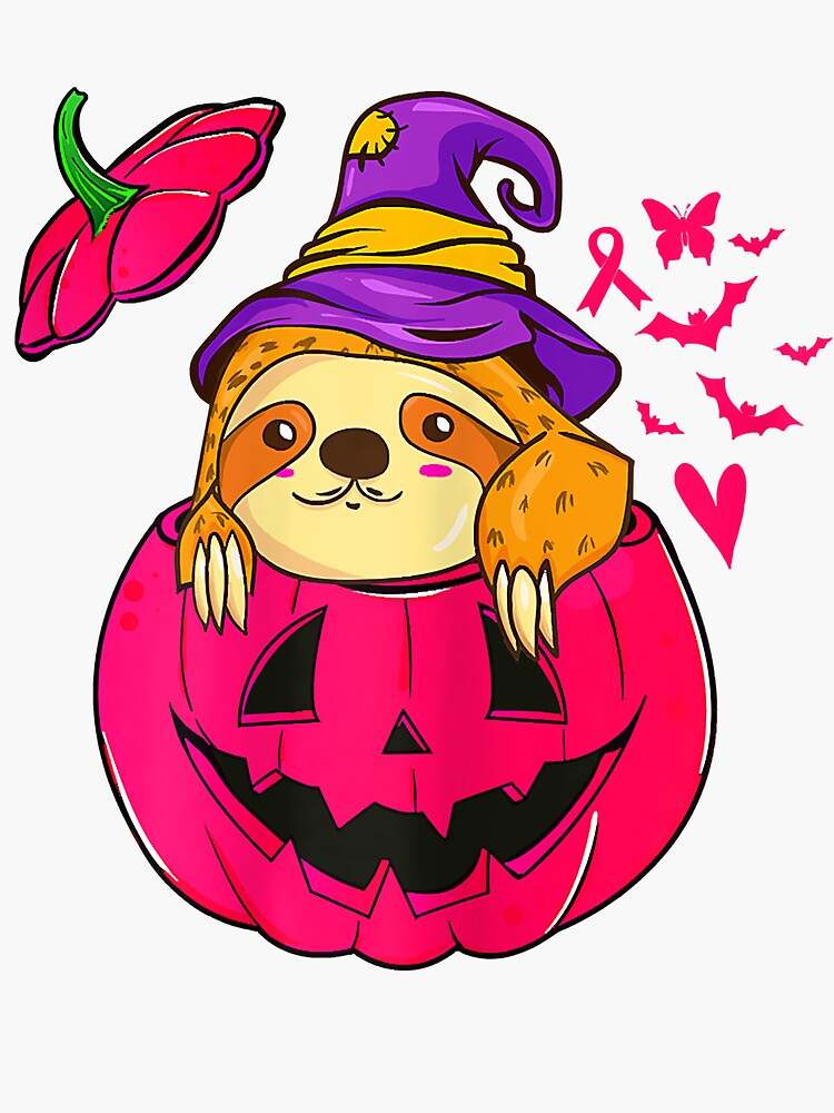 Pink Ribbon Breast Cancer Pumpkin Sticker Beautiful And Refined Glossy Pink Pumpkin Stickers   