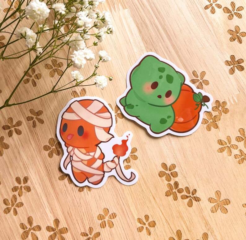 Halloween Baby Sticker Bundle Of 2 Beautiful And Refined Glossy Cute  Pumpkin Stickers