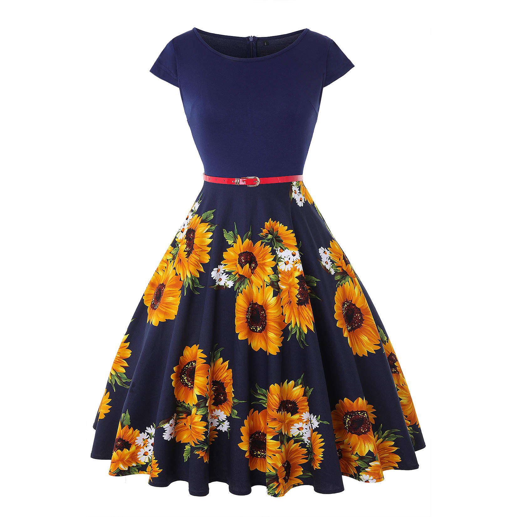 vintage sunflower dress