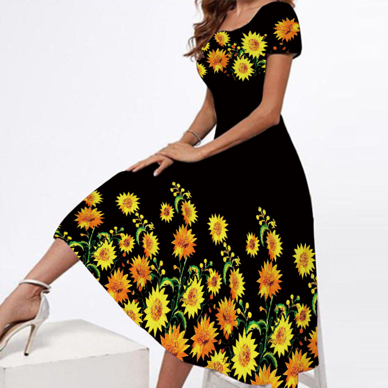 sunflower prom dress