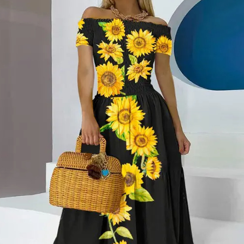 sunflower prom dress