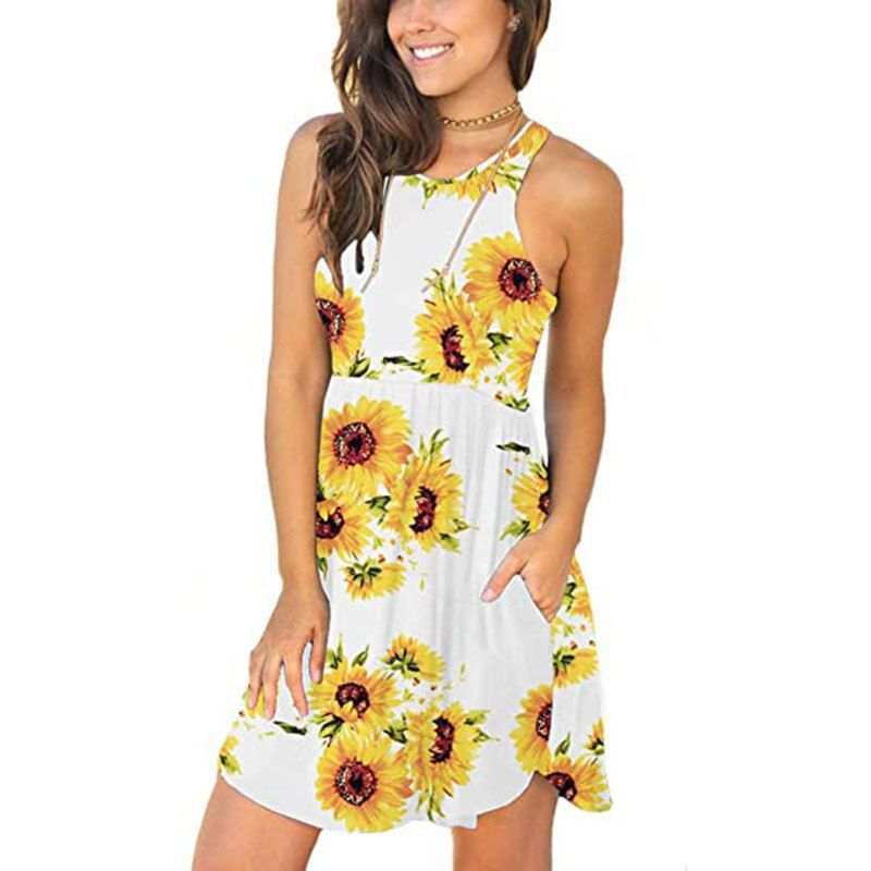 EMMA Sunflower Dress Summer Dress Sundress Floral Dress Floral
