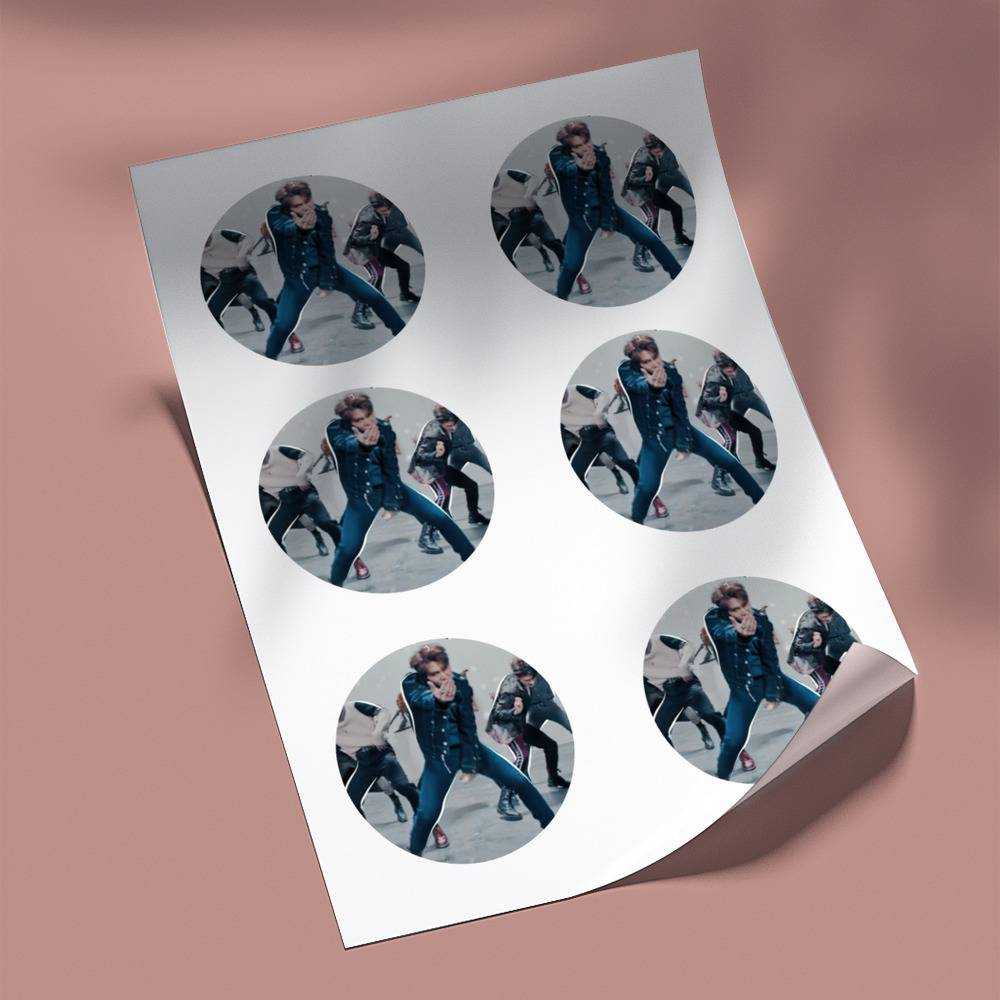 Ateez round stickers decorative stickers gift for fans