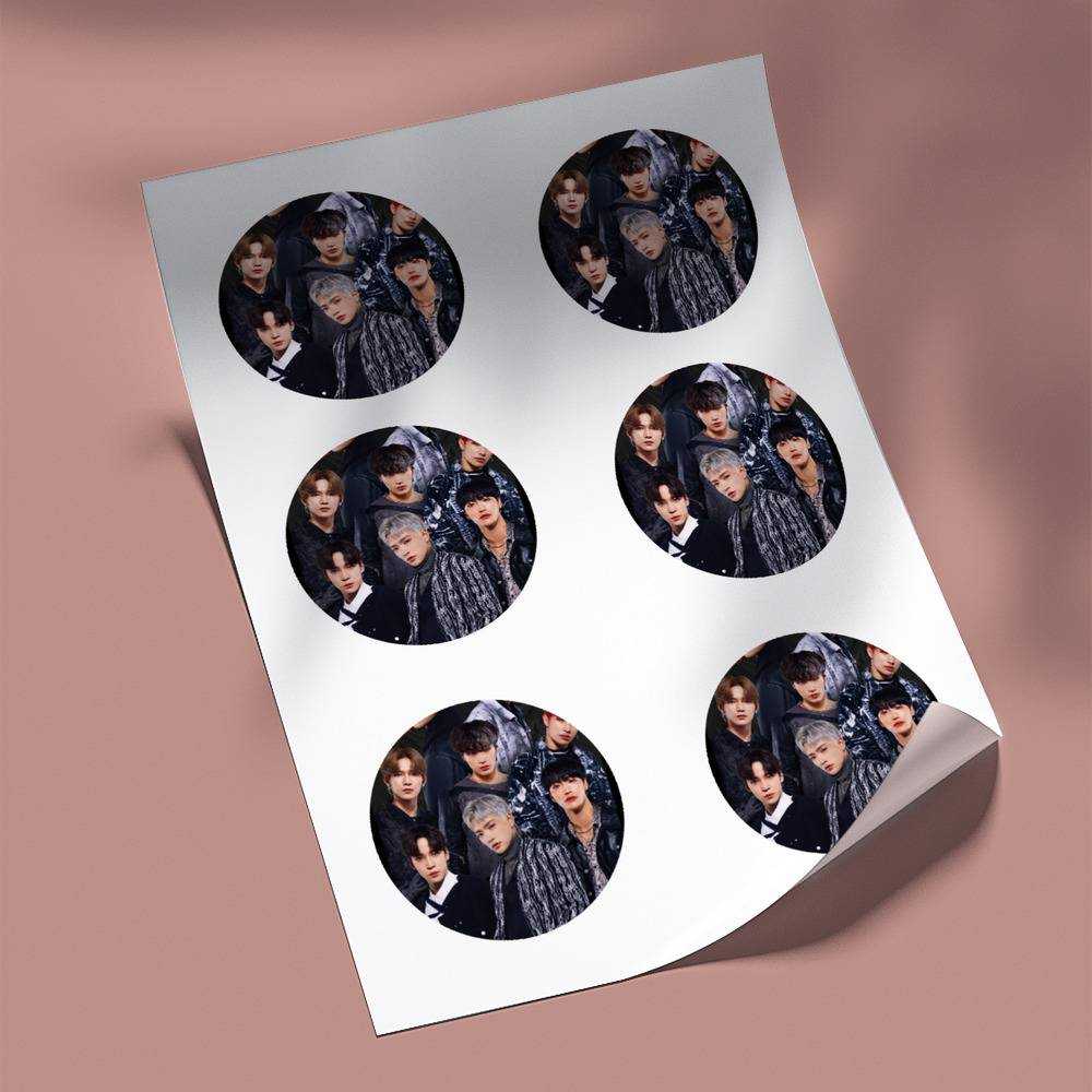 Ateez round stickers decorative stickers gift for fans