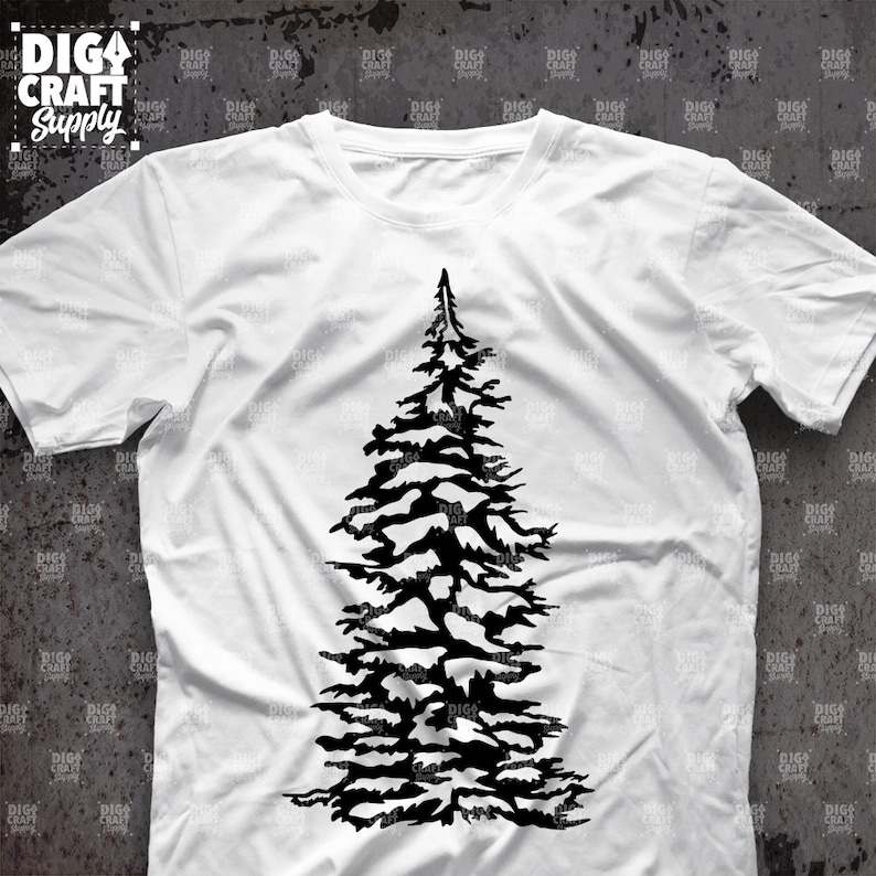 Simple Pine Tree Svg, 4 Pine Tree SVG Bundle - Snow svg - Pine Tree with Snow svg - Pine Tree Clipart#3