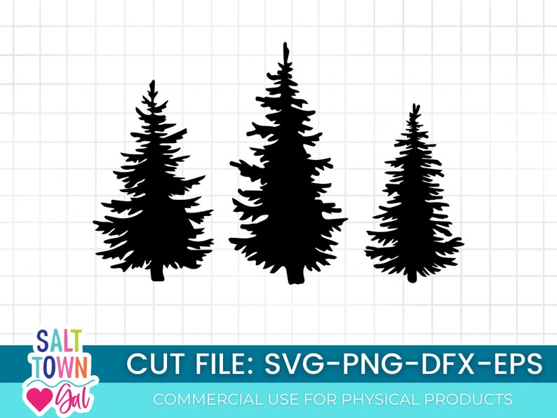 Pine Tree Silhouette Svg, Pine Tree Svg-Christmas Trees Silhouette Svg-Christmas Trees Svg File-Forrest Trees Svg