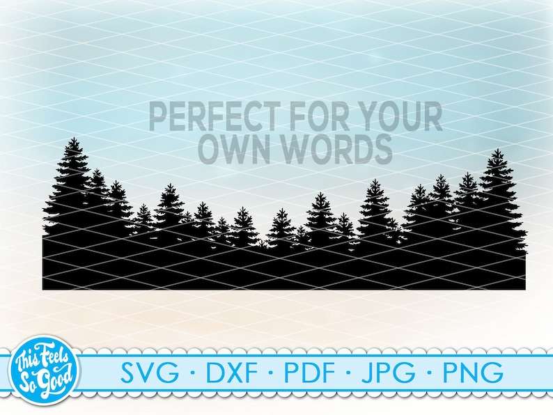 Pine Tree Svg, Forest Silhouette SVG - Camping Sign Svg - Forest Clipart - Background Svg - Forest Cut File