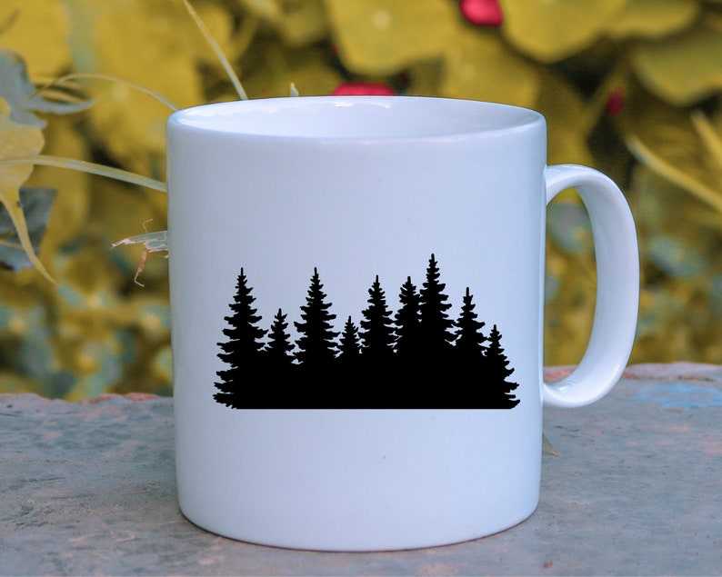 Simple Pine Tree Svg, Forest svg Pine Tree Border svg Tree Line svg Tree svg Deer svg Forest Cut Files#4