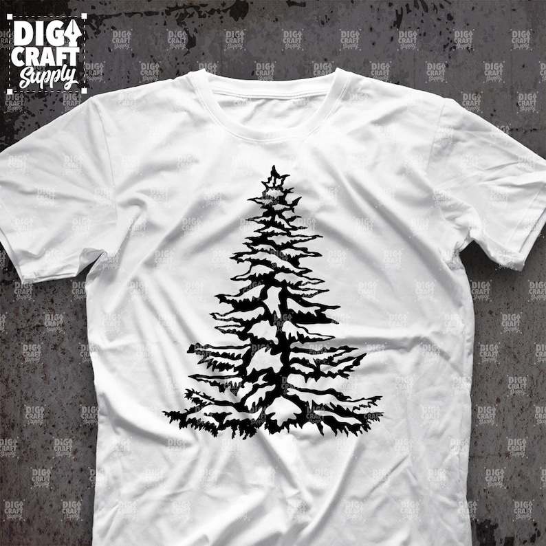 Simple Pine Tree Svg, 4 Pine Tree SVG Bundle - Snow svg - Pine Tree with Snow svg - Pine Tree Clipart#5