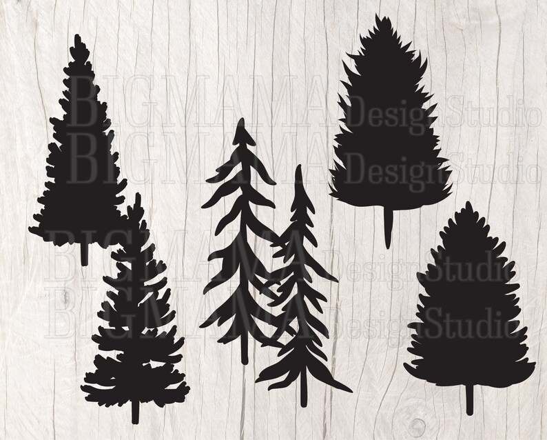 Pine Tree Svg, Pine Tree SVG - Christmas Tree Cut File - Tree Bundle PNG#4