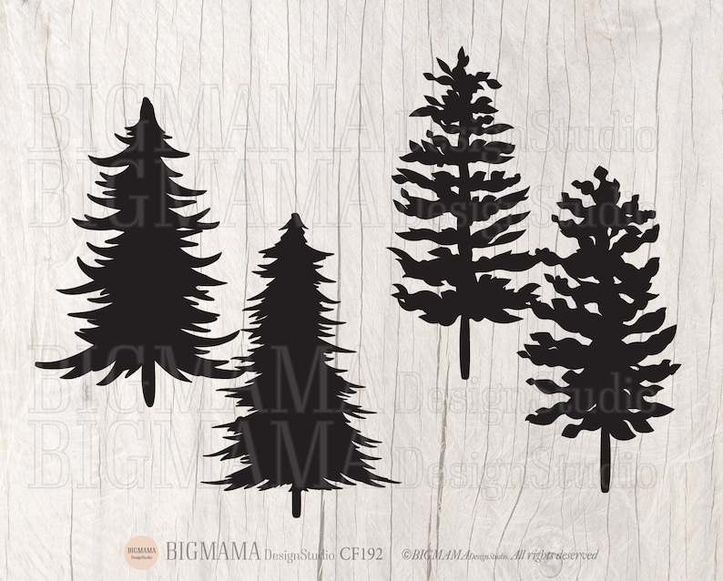 Pine Tree Svg, Pine Tree SVG - Christmas Tree Cut File - Tree Bundle PNG#3