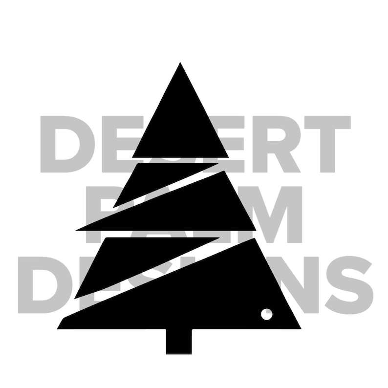 Simple Pine Tree Svg, Geometric Christmas Tree Svg - Digital Design PNG EPS SVG 