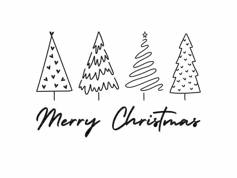 Simple Pine Tree Svg, Christmas Tree Svg Free Outline Christmas Svg Christmas Tree Outline Svg 