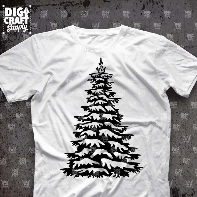 Simple Pine Tree Svg, 4 Pine Tree SVG Bundle - Snow svg - Pine Tree with Snow svg - Pine Tree Clipart