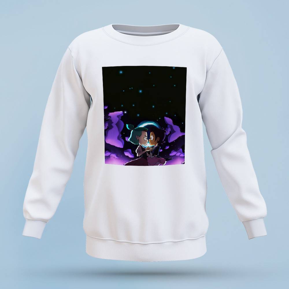 Disney The Owl House Eda Clawthorne, Luz Noceda, and King Slouchy  Sweatshirt - BLUE