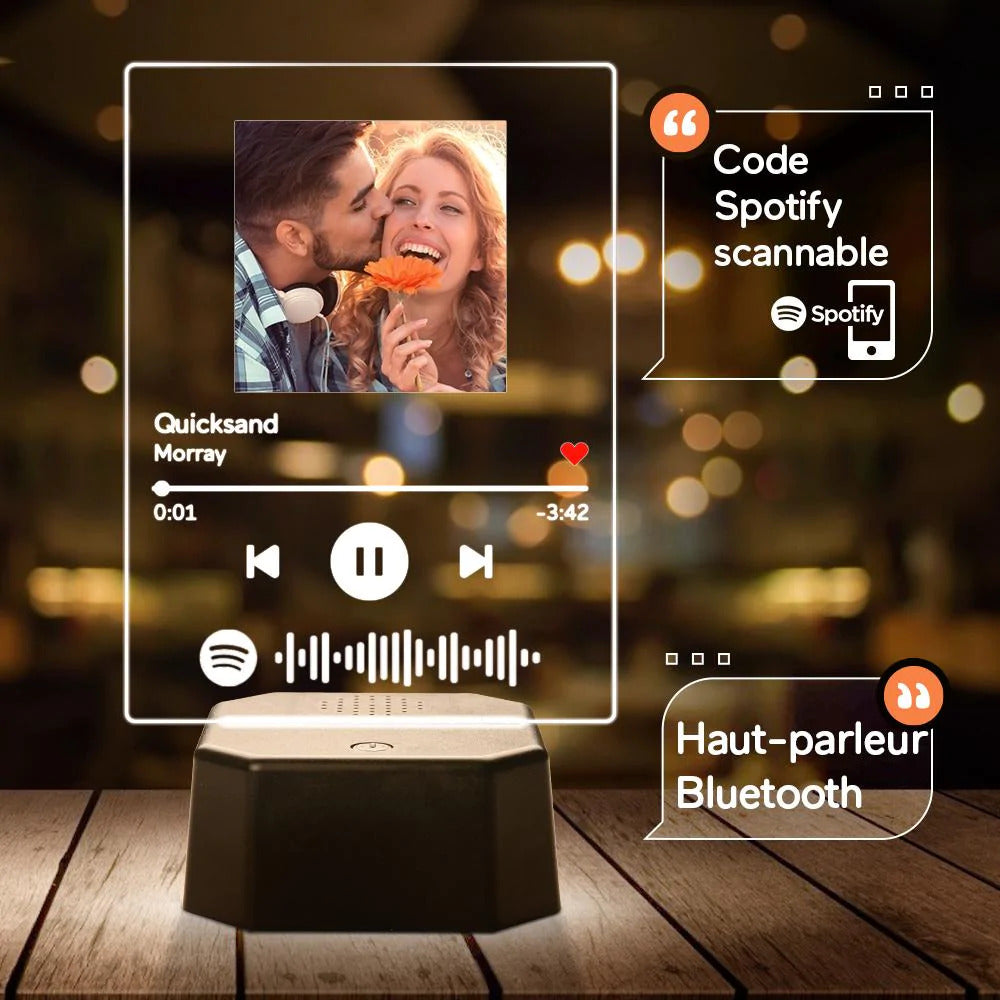 Spotify Bicchiere Personalizzato Foto Scansionabile Musica Placca Migliore Regalo per Te stesso - myspotifyplaquit