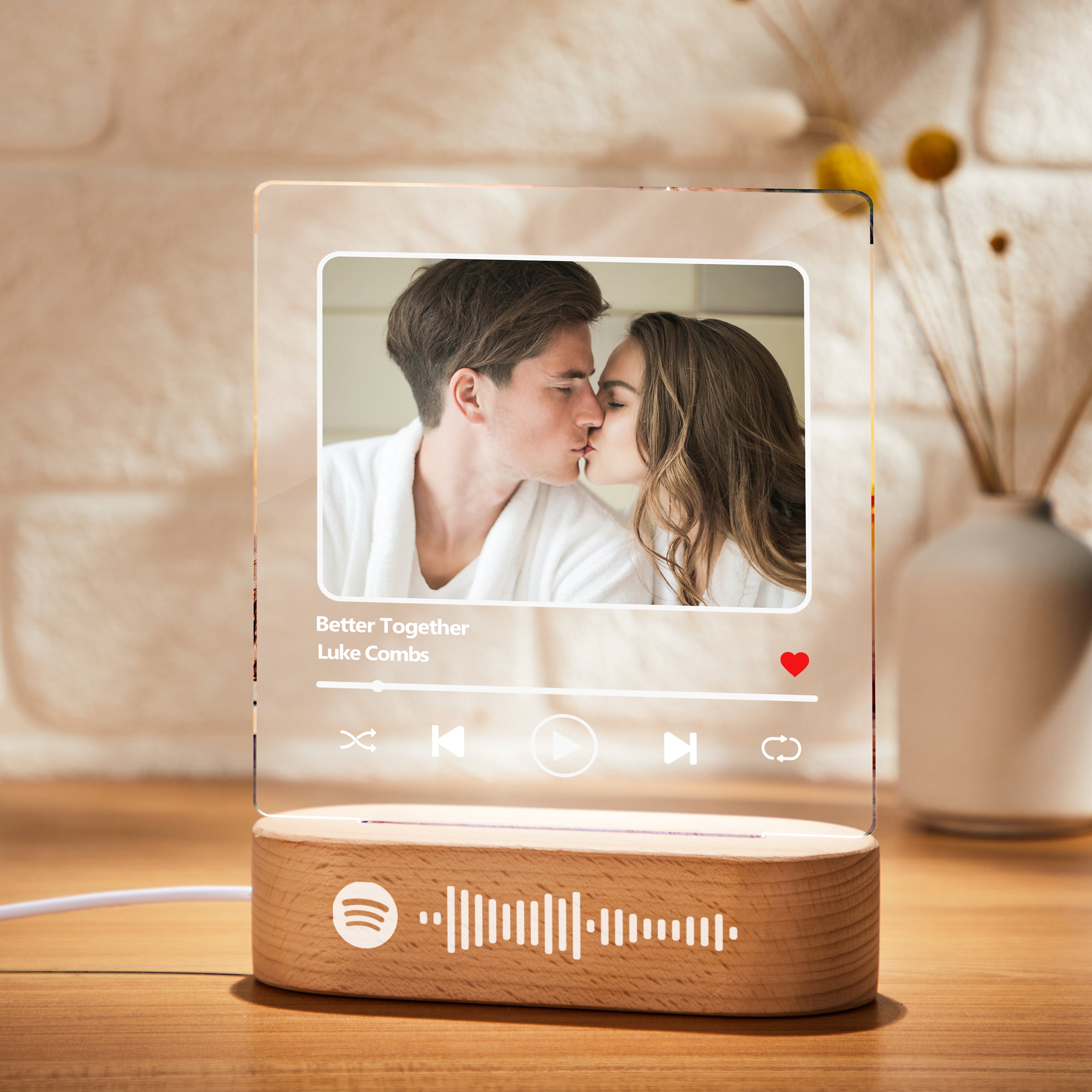 Lampada Personalizzata Con Codice Spotify Regali Di Natale Con Luce Notturna In Acrilico Con