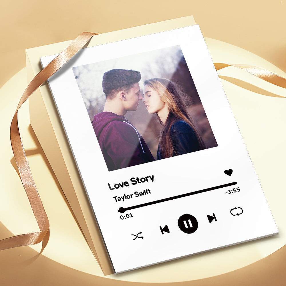 Portachiavi Spotify in acrilico a doppia faccia personalizzato Portachiavi scansionabile con