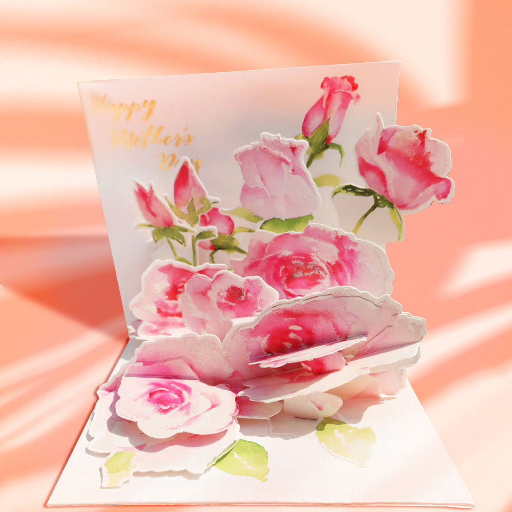 tutte le occasioni festa della mamma anniversario con annaffiatoio e fiori per San Valentino Giiffu compleanno fatto a mano ringraziamento Biglietto pop-up 3D 