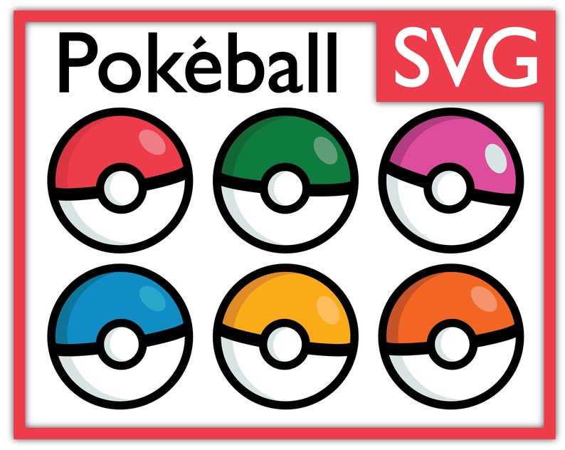 Colorful Pokeballs Design SVG Bundle Creativity and Fun Digital Download