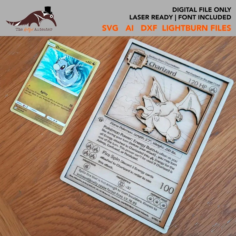 Charizard Pokemon Layered Design for cutting - LaserCraftum