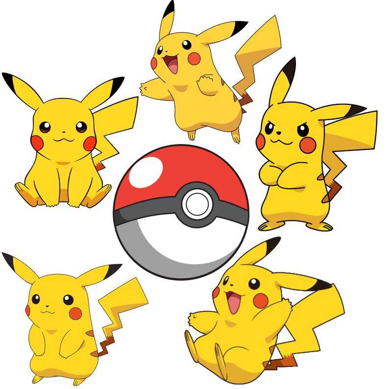 Pikachu with Bangs Pokemon Sticker - Pokemon PNG Download