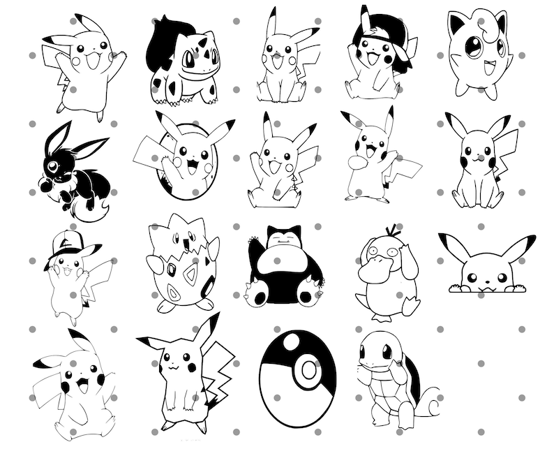 Make Pokemon Svg Black And White On Everything pokemonsvg