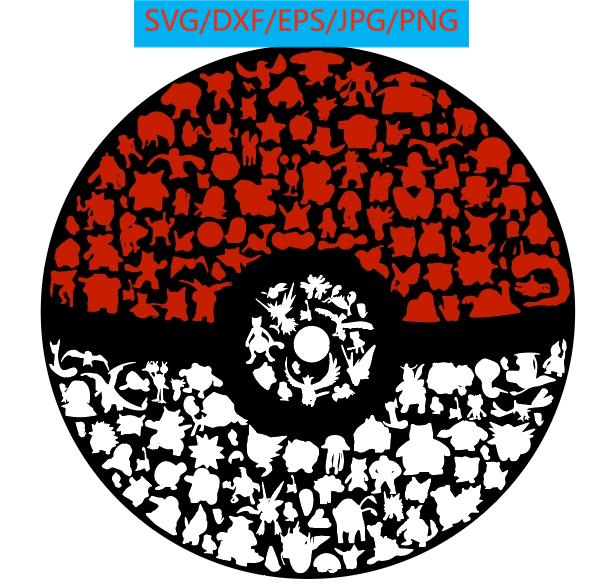 Pokeball SVG & PNG Pokemon SVG Cricut Cut File 