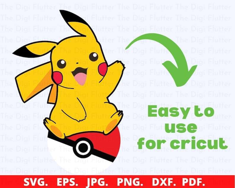 Pikachu SVG, PokemonSvg, Pikachu Png, Anime Svg, Cartoon Svg, Eps, Dxf,  Kids Shirt Svg, Pokemon Pikachu Svg, Pokemon Shirt, Pikachu Shirt