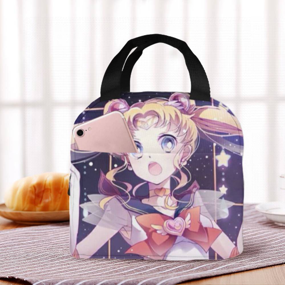 Insulated Lunch Boxes Sailor Mercury Cartoon Girl Merch Sailor