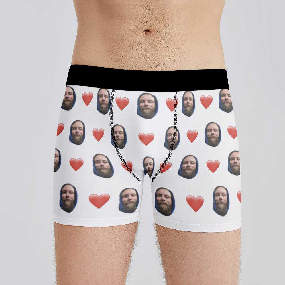 Cold Ones Boxers Custom Photo Boxers Men's Underwear Heart Boxers White