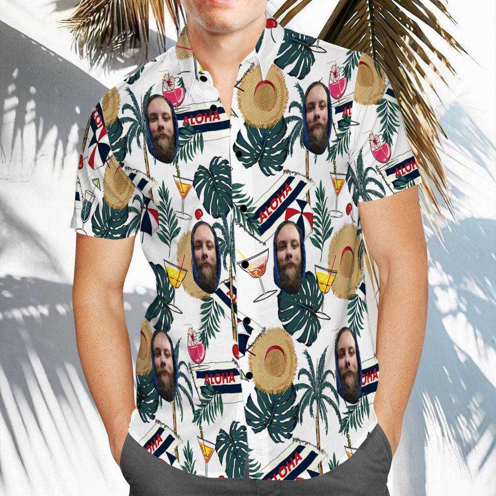 Cold Ones Hawaiian Shirt Custom Photo Hawaiian Shirt Funny Sun Hats Hawaiian Shirt