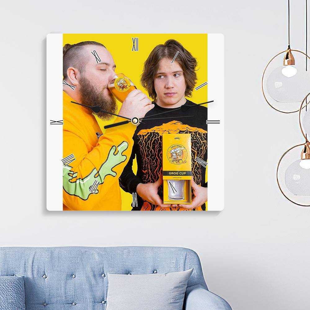 Cold Ones Square Wall Clock Home Decor Wall Clock Gifts for Cold Ones Fans Chad and Max Wall Clock