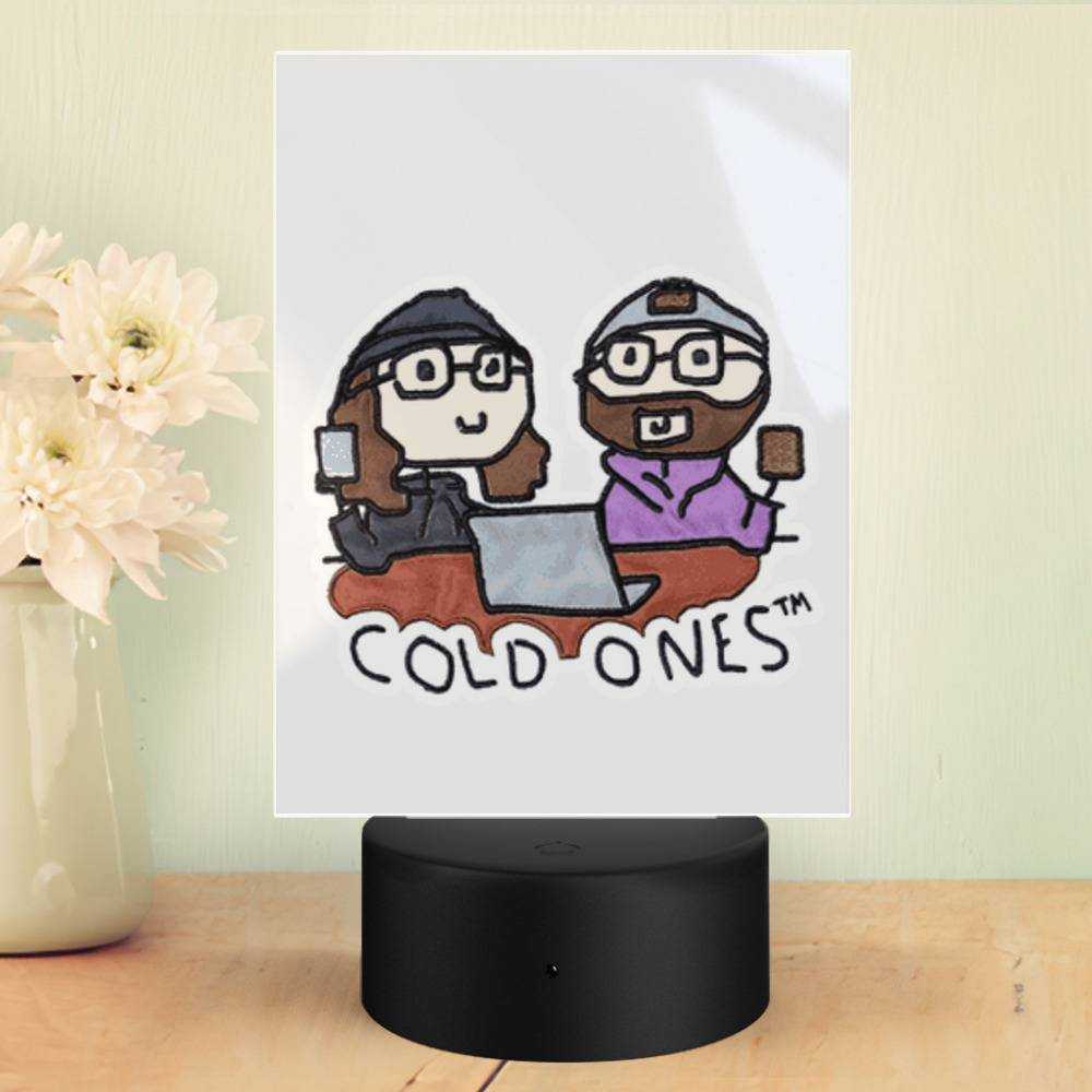 Cold Ones Lamp Classic Celebrity Night Light Cold Ones Doodle by Cold Ones Lamp with Plastic Base