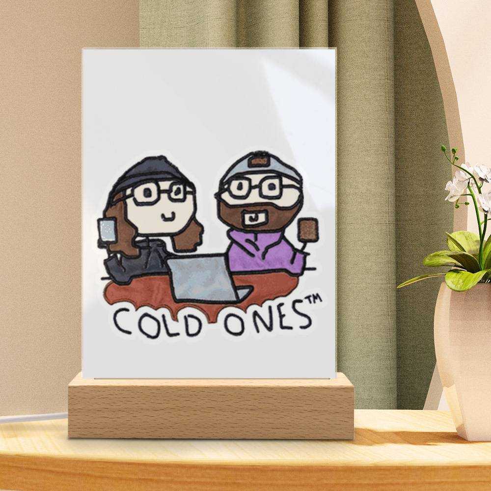 Cold Ones Lamp Classic Celebrity Night Light Cold Ones Doodle by Cold Ones Lamp with Wooden Base