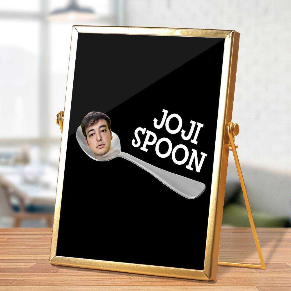 Cold Ones Plaque Classic Celebrity Plaque Joji Spoon by Cold Ones Plaque with Golden Frame