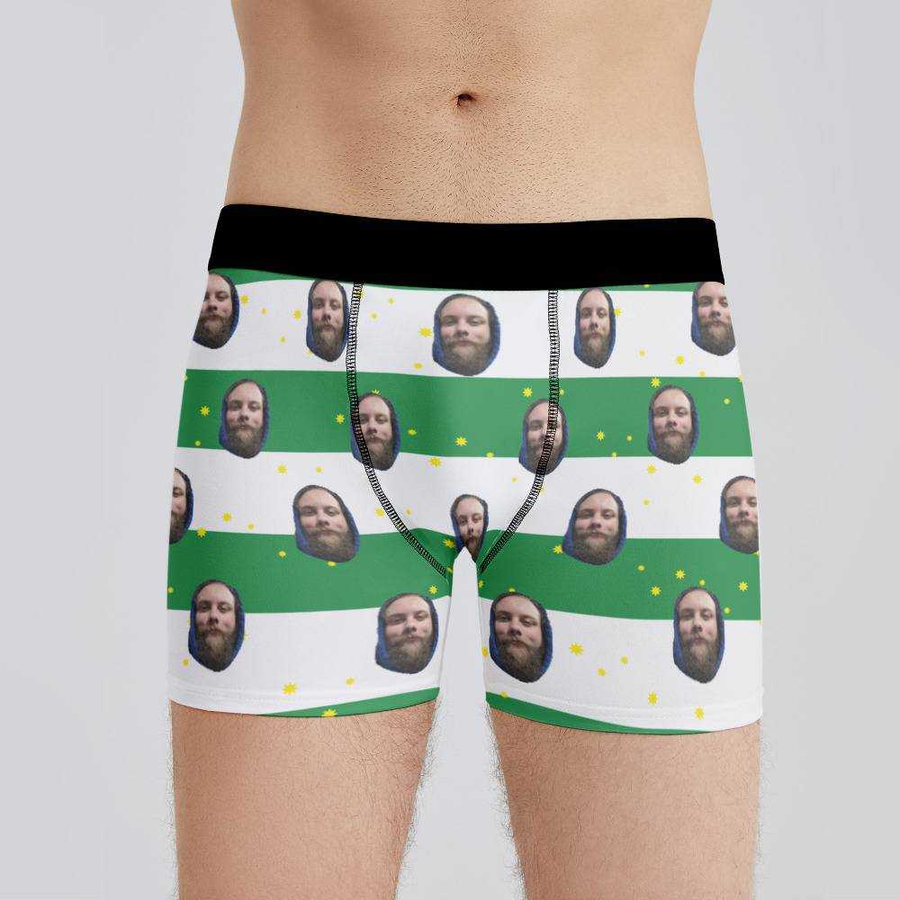 Cold Ones Boxers Custom Photo Boxers Men's Underwear Striped Printed Boxers White
