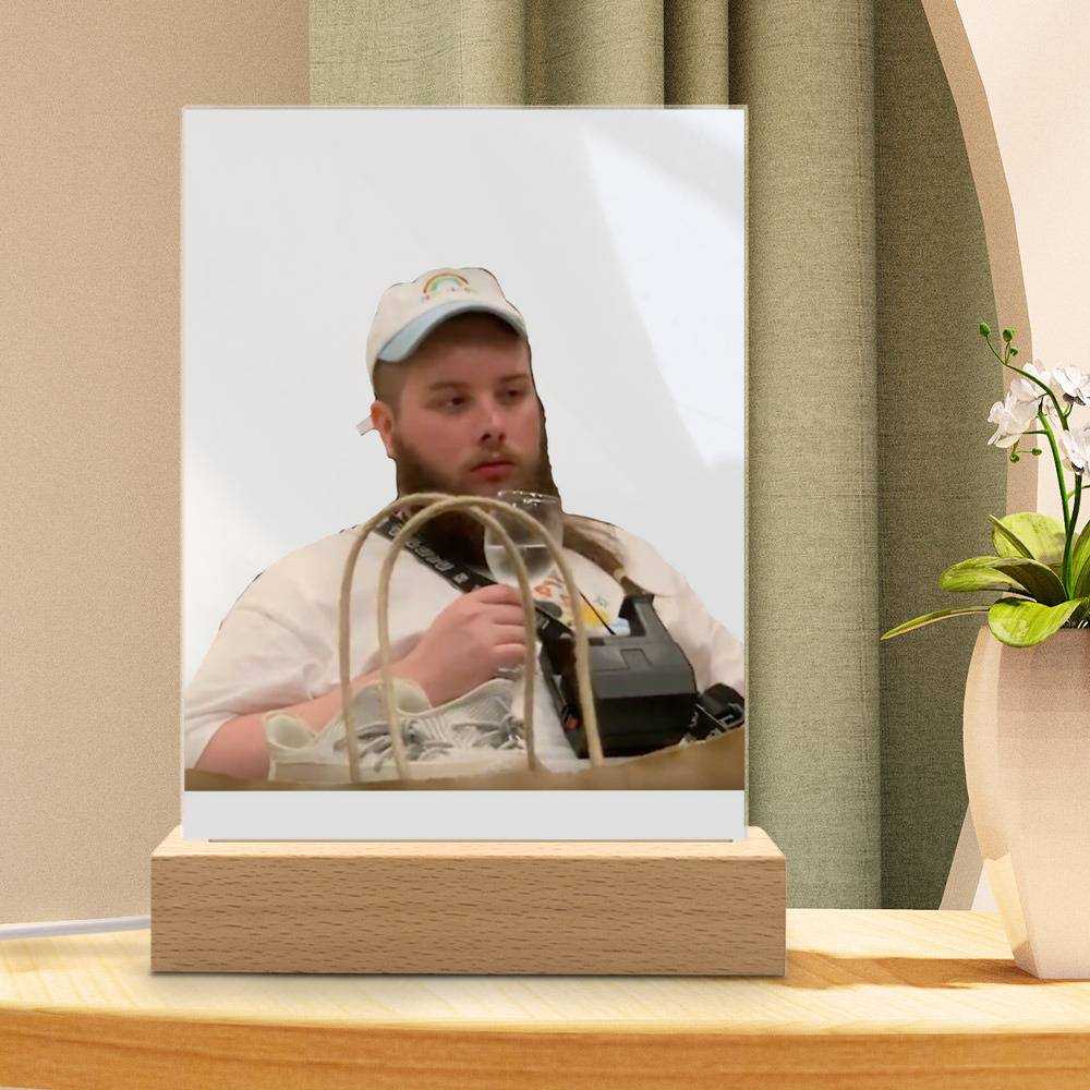 Cold Ones Lamp Classic Celebrity Night Light Chad Needs a Nap by Cold Ones Lamp with Wooden Base