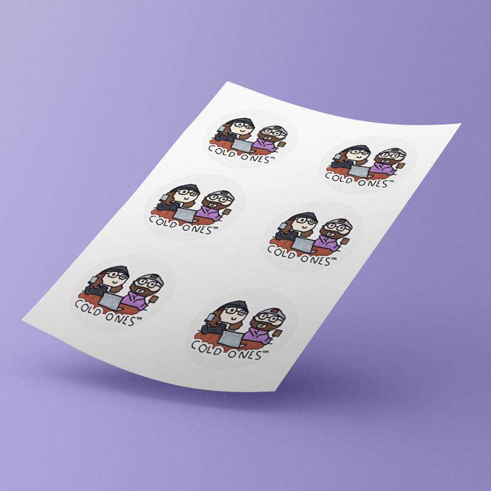 Cold Ones round stickers decorative stickers gift for fans Cold Ones Doodle