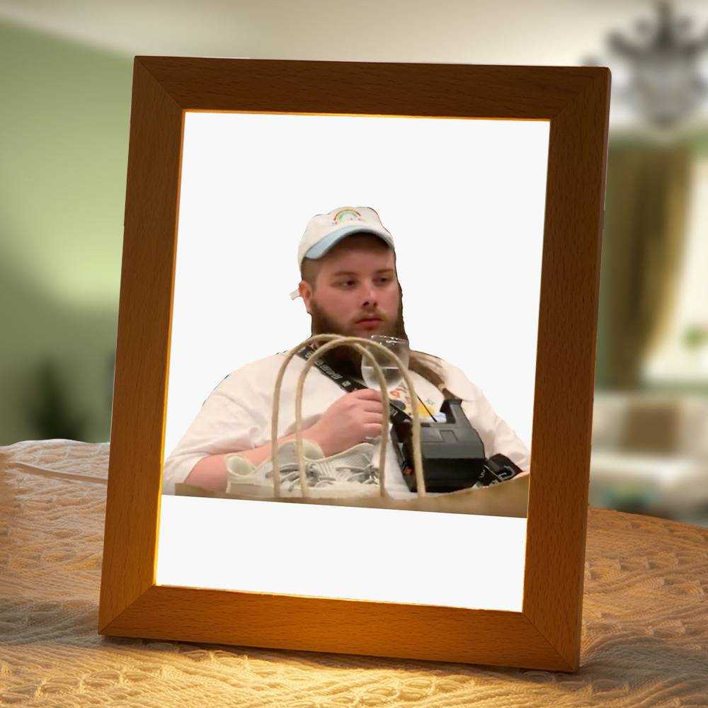 Cold Ones Lamp Classic Celebrity Night Light Chad Needs a Nap by Cold Ones Lamp with Wooden Frame