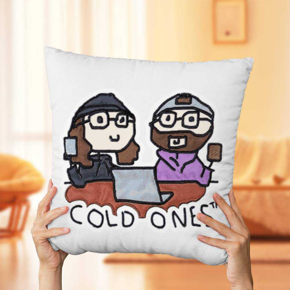 Cold Ones Pillow Classic Celebrity Pillow Cold Ones Doodle Pillow
