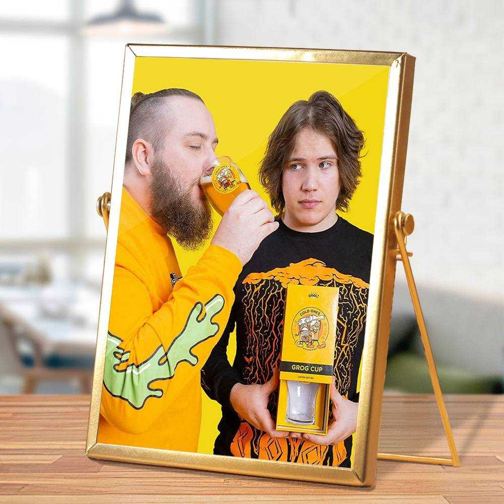 Cold Ones Plaque Classic Celebrity Plaque Chad and Max by Cold Ones Plaque with Golden Frame