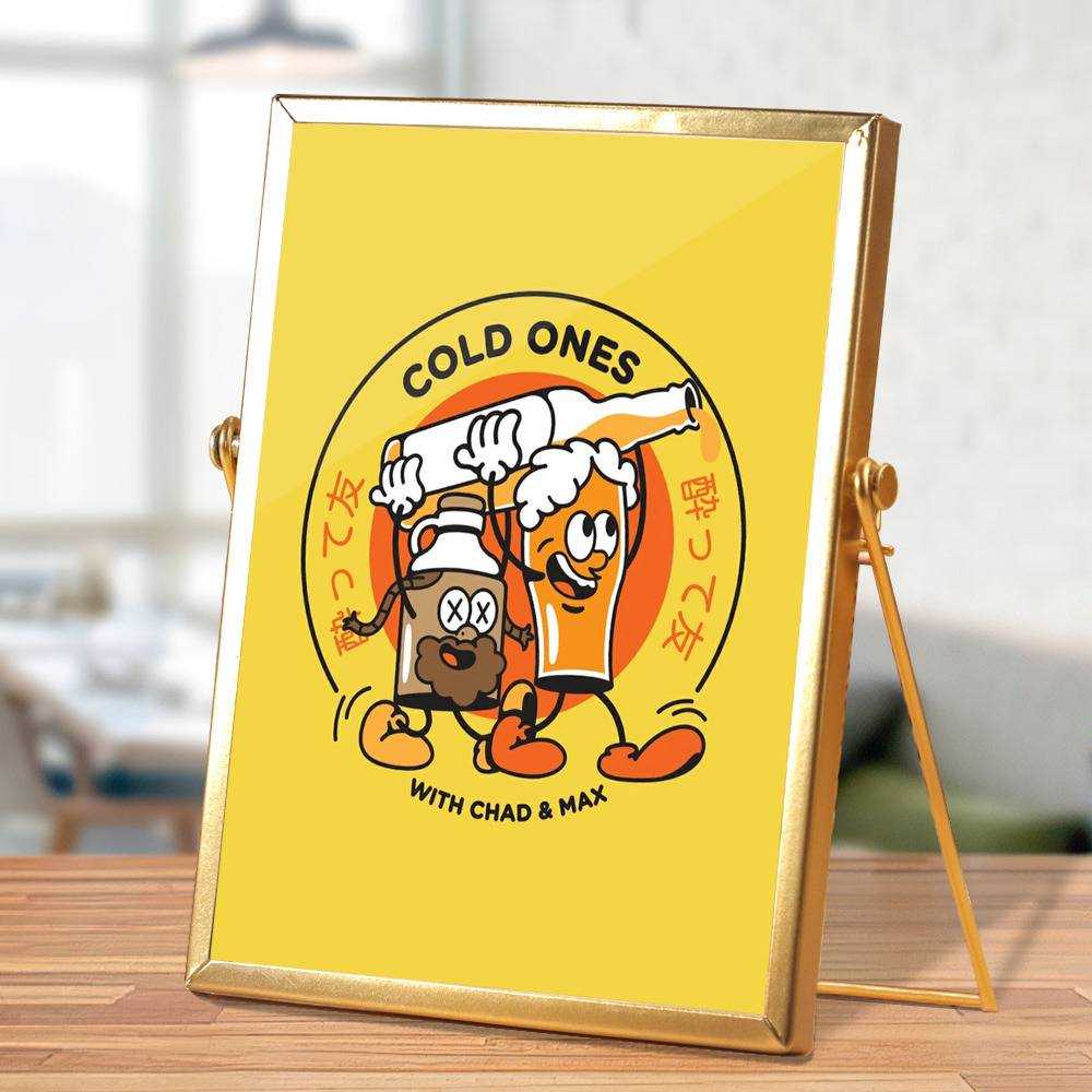 Cold Ones Plaque Classic Celebrity Plaque Funny Cold Ones by Cold Ones Plaque with Golden Frame