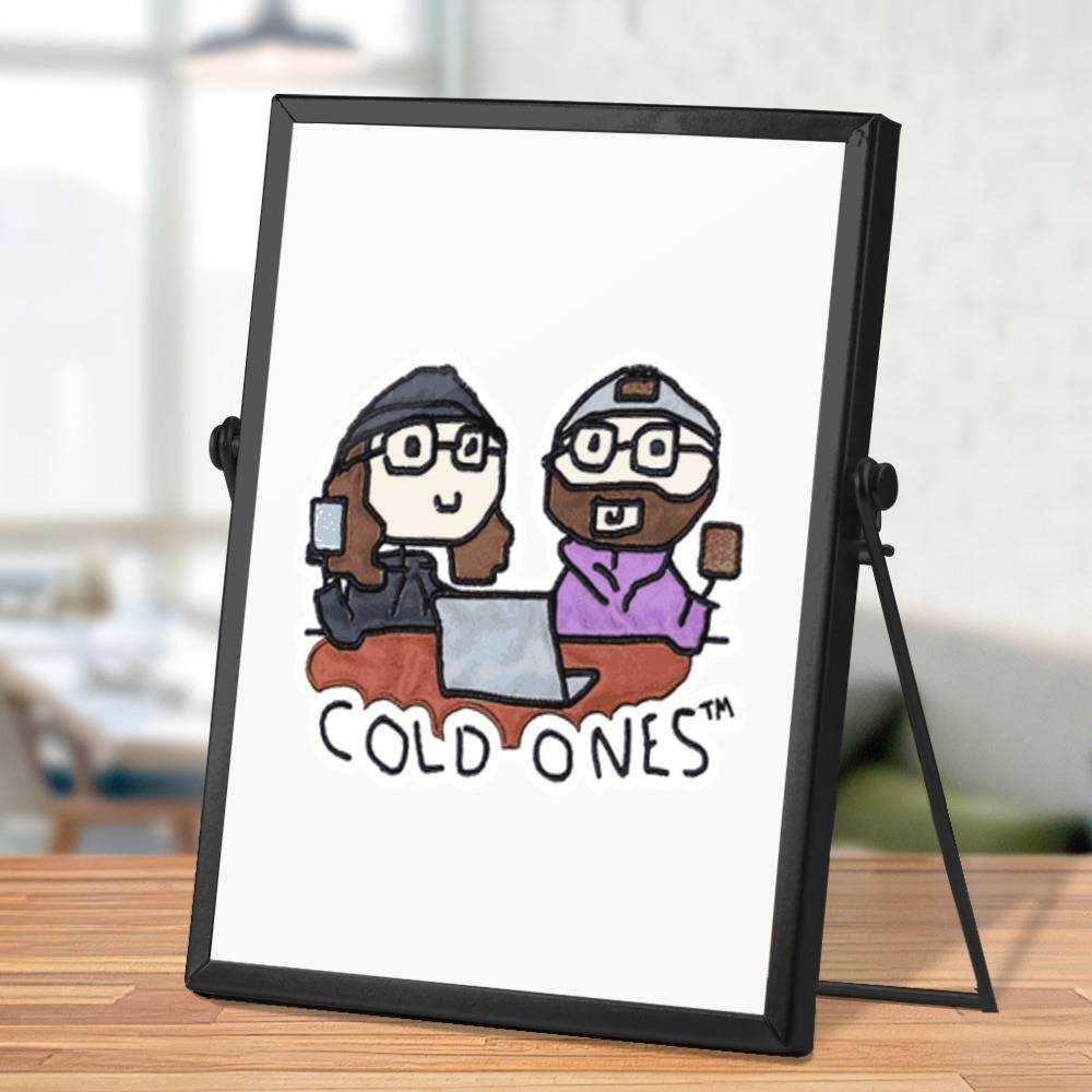 Cold Ones Plaque Classic Celebrity Plaque Cold Ones Doodle by Cold Ones Plaque with Black Frame